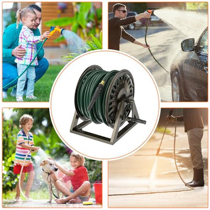 GOFORWILD Wall/Floor Mount Hose Reel, Holds 200-Feet of 5/8-Inch Hose