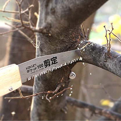 KAKURI Mini Folding Pruning Saw 4", Small Japanese Pocket Hand Saw - style: Branch Pruning