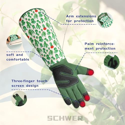 Schwer Gardening Gloves for Women, Reinforced Fingertips & Palm, L010, S - size: Small