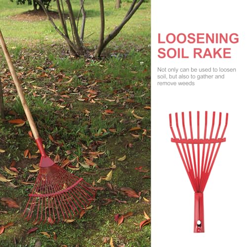 Happyyami Garden Hand Rake Replacement Head 9 Tooth Rake for Fallen Leaves Soil Loosening Weeding and Yard Cleanup 10.43 X 5.11 X 1.18 in