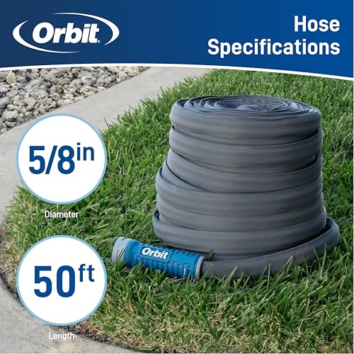 Orbit 33185 ExoJacket Heavy Duty Fabric Garden Hose, 50-Foot x 5/8-Inch (Pack of 6) - size: 50 Ft (Pack of 6), style: ExoJacket