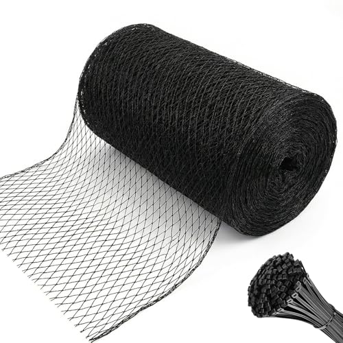 7.5 x 65 FT Bird Netting, 1/2" Mesh Garden Netting, 50PCS Zip Ties - size: 7.5 x 65 FT