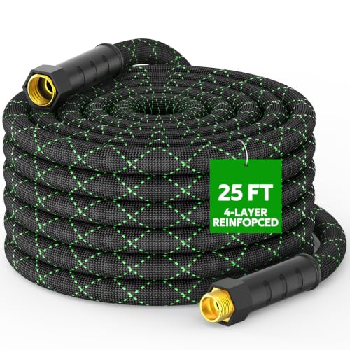 Garden Hose 25 FT, Non-Expandable Kink Free Water Hose,Lightweight Flexible - size: 25ft