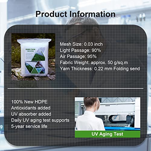 Garden Netting Pest Barrier: 10'x100' Fine Bug Netting - size: 10'x100'