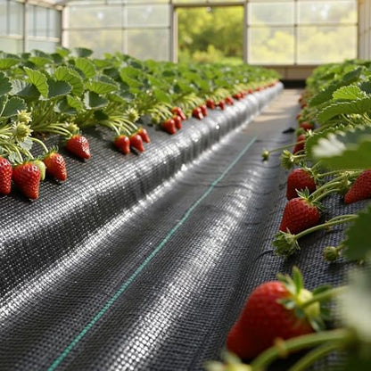 VEVOR 1.4x50FT 3.2oz Weed Barrier Fabric Heavy Duty, Landscape Fabric, Woven Weed Blocker Fabric, Garden Weed Fabric, Weed Control Fabric Ground Cover, Landscaping Cloth, Gardening Weed Mat, Black - size: 1.4FT*50FT-3.2oz