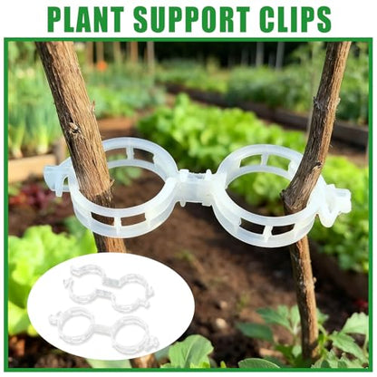 6.6x9.9FT Trellis Netting for Climbing Plants,Trellis Netting with Plant Clips, Heavy-Duty PE Trellis Net for Cucumber, Tomato, Vegetables, Fruits, Sweet Pea Plants - size: 6.6x9.9FT