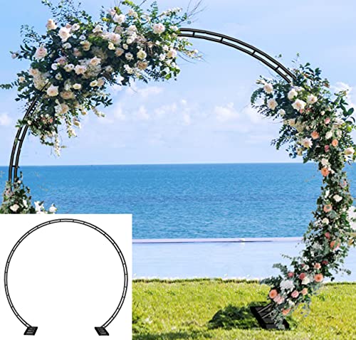Queension Extra Large Wedding Arch for Ceremony 8.5Ft Wide 7.4Ft High,Black - color: Black, size: 7.4FT