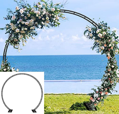 Queension Extra Large Wedding Arch for Ceremony 8.5Ft Wide 7.4Ft High,Black - color: Black, size: 7.4FT