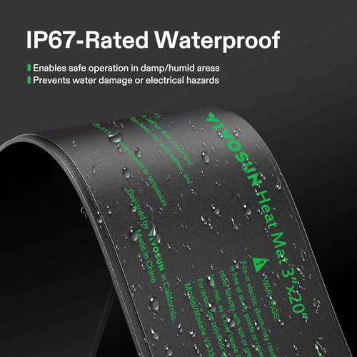 VIVOSUN 3" x 20" Durable Waterproof Seedling Heat Mat - size: 3"x20"