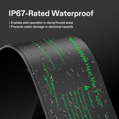 VIVOSUN 3" x 20" Durable Waterproof Seedling Heat Mat - size: 3"x20"