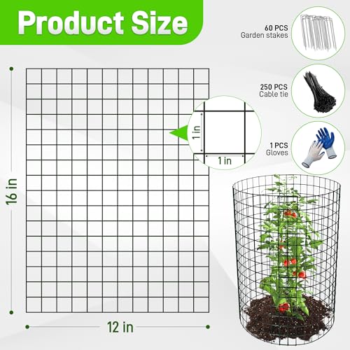 16 Pack 16x12 Inch Plant Protector from Animals with Stakes & Ties - size: 48PCS-16"x 12"