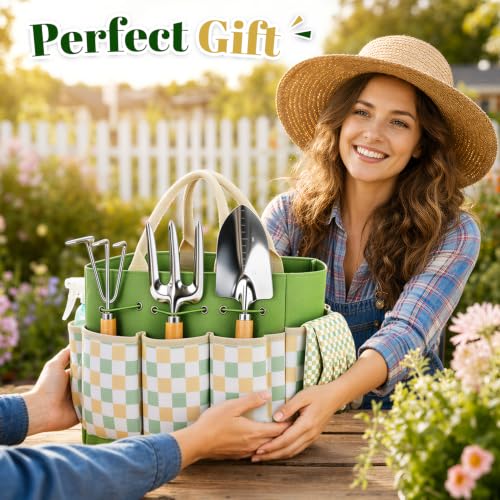 Heavy Duty Gardening Tool Set with Tote Bag, Great Gift for Gardeners