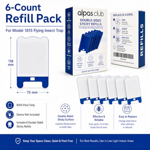 Flying Insect Trap Refills for Model 1815, 6 Pack, Device Not Included - size: 6 Refills
