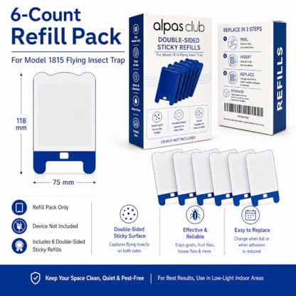 Flying Insect Trap Refills for Model 1815, 6 Pack, Device Not Included - size: 6 Refills