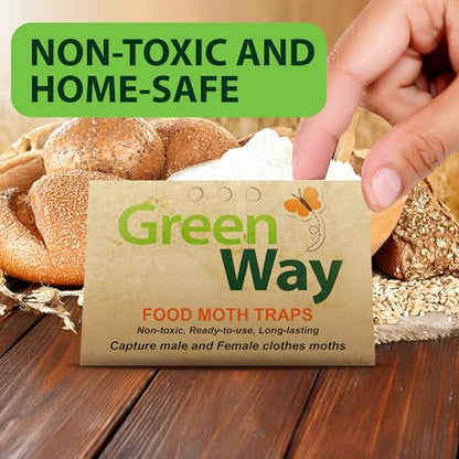 Greenway Pantry Food Moth Traps, 1 Pack (Includes 2 Traps and 2 Lures)