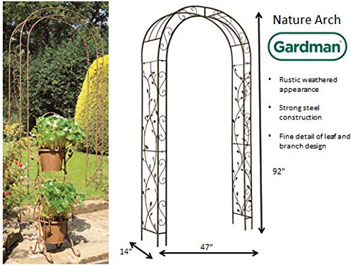 Gardman 7247 Nature Garden Arch, Rust