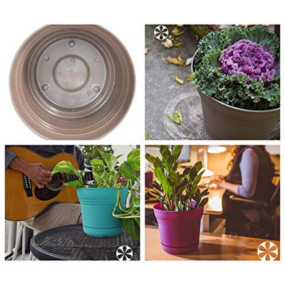 Bloem Saturn Planter with Saucer, 7", Calypso (SP0727) - color: Calypso, size: 7"