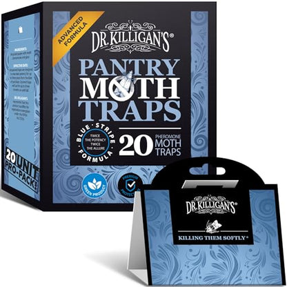 Dr. Killigan's Pantry Moth Traps with Pheromones Prime, 20 Pack, Blue - color: Blue