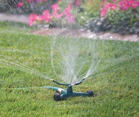 Orbit 58288 3-Arm High-Rise Sprinkler (2-Pack 3-Arm Metal Sprinkler with Wheel Base) - style: 2-Pack 3-Arm Metal Sprinkler with Wheel Base