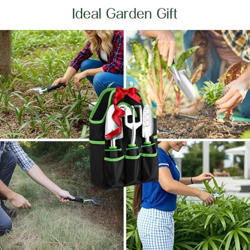 Housolution Gardening Tools Set, 8PCS Gardening Gifts for Women, Green - color: Green