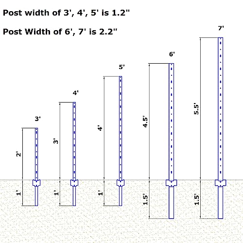 4 Feet Green, Pack of 10 Metal Fence Post, for 36 Inch High Garden Welded Wire Fence U-Channel Steel Garden Post Fence Stake - size: 4',10 PCS