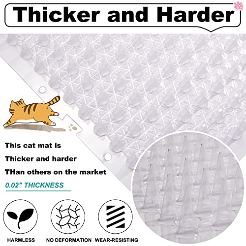 Nuanchu 16 Pack Cat Mat with Spikes, Pet Deterrent Outdoor, Clear - color: Clear
