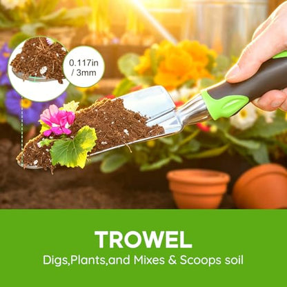 Garden Tool Set，100% Thicker Aluminum Gardening Kit,3 Pack