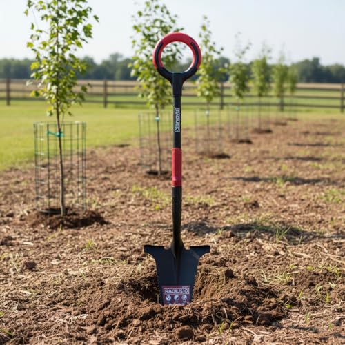 Root Slayer RS220 Heavy Duty Garden Shovel, Serrated Blade, Black - color: Black, size: Large