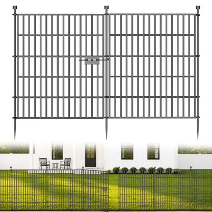 No Dig Garden Fence Outdoor for Yard, 32in (H) x 35.4ft(L) - size: 32 in(H) X 35.4 ft(L)