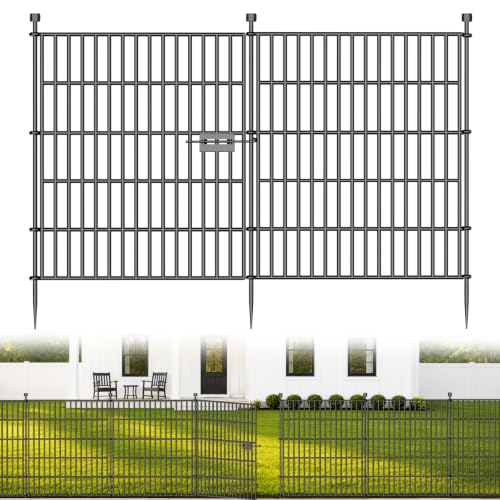 No Dig Garden Fence Outdoor for Yard, 32in (H) x 35.4ft(L) - size: 32 in(H) X 35.4 ft(L)