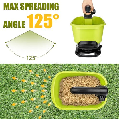 Salt Spreader for Ryobi 18V Battery, Seed Spreader Handheld Fertilizer Spreader Power Spreader Available Year-Round, Grass Seeds, Rock Salt, 3.7L Large Capacity Hopper(Tool Only)