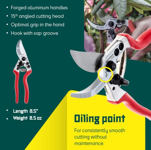 BERGER Hand Shear Aluminum 1114 with Light-Weight Handles Garden Shear with Exchangeable Blades - size: 22x6.5x2.5 cm