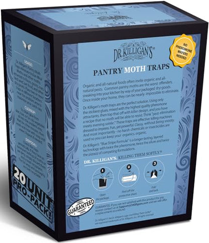 Dr. Killigan's Pantry Moth Traps with Pheromones Prime, 20 Pack, Blue - color: Blue