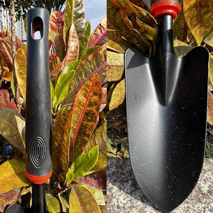 Garden Trowel Bend Proof Iron Hand Shovel Heavy Duty Digging Tool - color: Black Garden Trowe