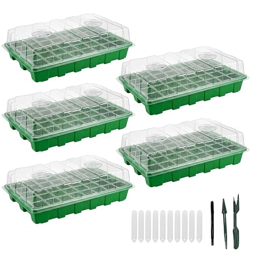 Gardzen 5 Pack 40 Cell BPA Free Seed Starter Tray Kit - size: 5-Pack