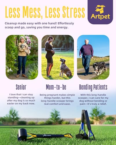 2 Pack Dog Pooper Scoopers, 32" Long Handle for Yard & Grass - color: Value 2-Pack