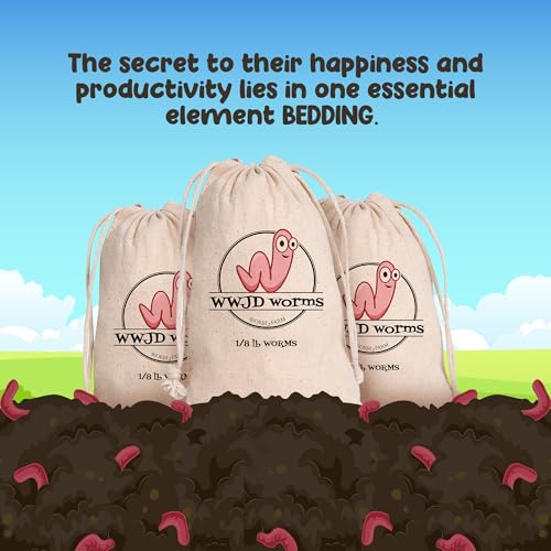 Red Wigglers Composting Worms, 1/8lb Red Worms for Composting for Gardens - size: 1/8lb
