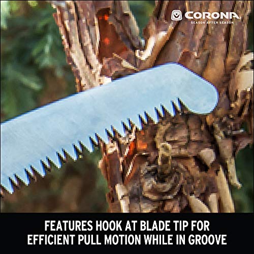 Corona Tools 13-Inch QuickSAW Pruning Saw | Tree Saw Designed for Single-Hand Use | Curved Blade Hand Saw | Cuts Branches up to 7" in Diameter | QS 7900