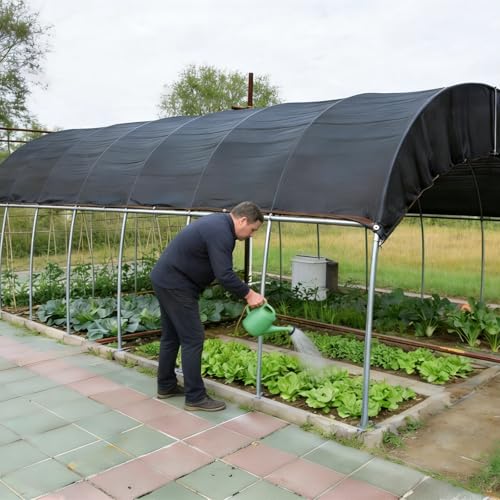 Garden Shade Cloth Suitable for Plants Outdoor Vegetables with Buckle Holes 70% Greenhouse Chicken Coop Dog Kennel Courtyard Shade net Tarp Netting Waterproof Fabric (Style:70%, 20FT*20FT) - color: Style:70%, size: 20FT*20FT