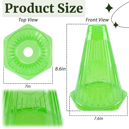 Pack 30 warmfarm Garden Cloches for Plants with Top Hole, 8.6" L x 7.8" Reusable Plant Bell Cover, Protection from Freezing Weather, Birds, and Snails for Garden