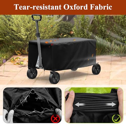 TheElves Wagon Rain Cover Waterproof for Gorilla Carts VEVOR Poly Dump Cart - size: 41x26x20 inch