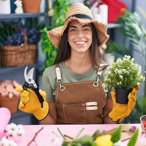 Garden Scissors for Plant, Tip Pruning Shears for Cutting Flowers, Trimming Plants, Bonsai and Fruits Picking (Black) - color: Black