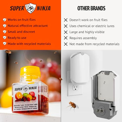 Super Ninja Fruit Fly Traps for Indoors, 6 Pack - size: 6 Traps