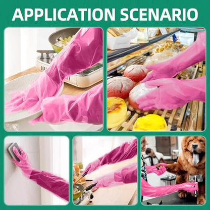Long Disposable Gloves 50pcs Shoulder Length Gloves Long Arm for Cleaning Pet Animal Examination Protection Glove