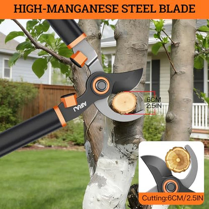 AIRAJ 21'' Bypass Loppers, Heavy Duty Tree Branch cutter, 2.5" Cut Capacity - size: 21'' Bypass Loppers