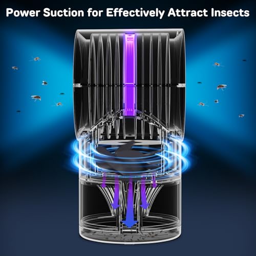 Fly Trap Indoor,White Gnat Traps House Indoor,Timed Indoor Insect Trap - color: White