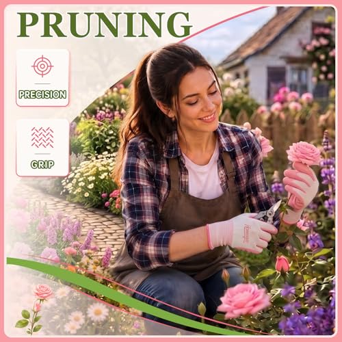 Womens Garden Gloves, Small Work Gloves With Grip, Breathable Yard Gloves - color: Small (Pack of 4)