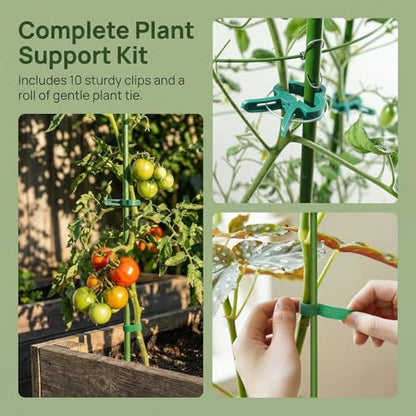 4 Pack Garden Tomato Cage for Pots, 24" Metal Tomatoes Cages Plant Support with Stable Support Rings (24") - size: 24"
