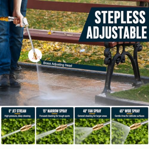 Garden Hose Nozzle, Heavy Duty High Pressure Water Spray Nozzle with 8 Spray Patterns, Leakproof Metal Hose End Sprayer for Car Wash, Watering Plants, Cleaning Patio, and Pet Shower - color: sliver