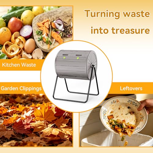 DRATO Compost Bin Outdoor 37.5 Gallon Gray - color: Gray